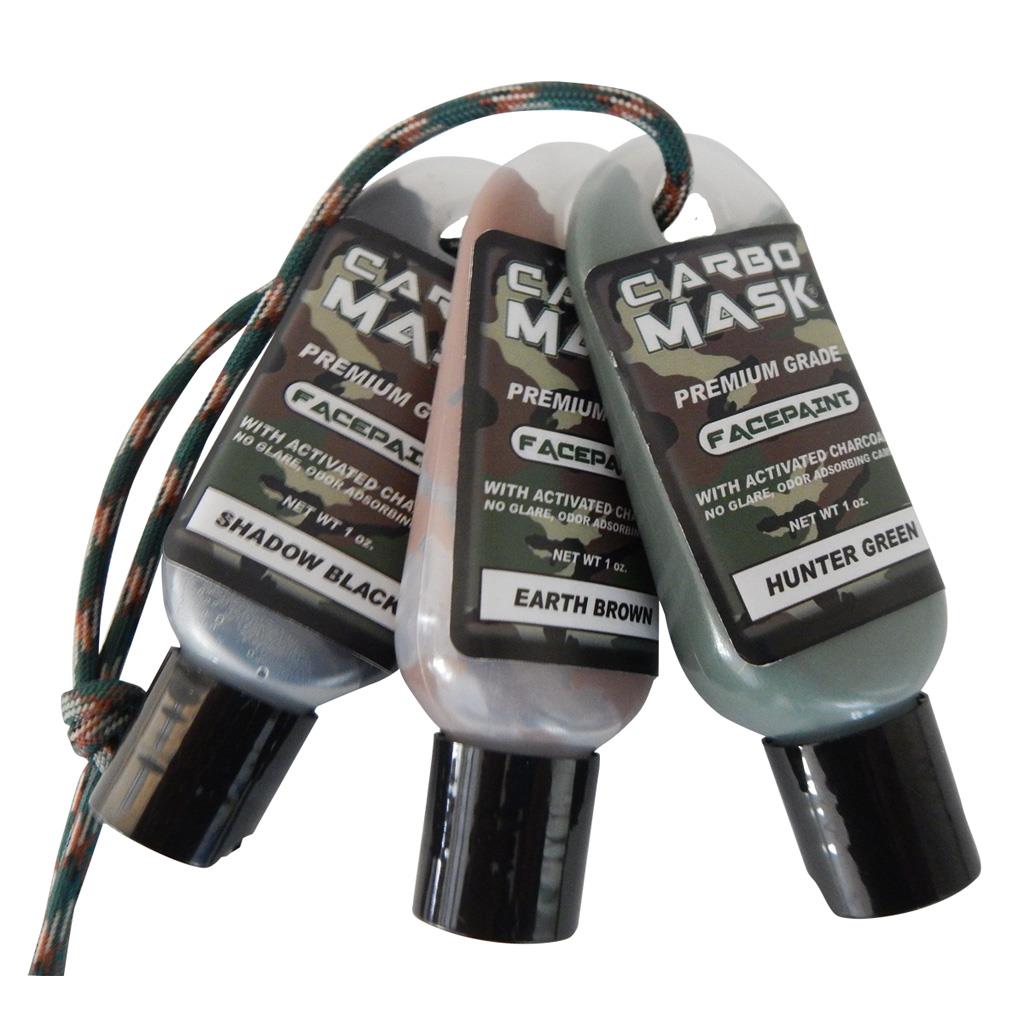 Carbo Mask Facepaint Black/Green/Brown 1 oz. 3 pk.