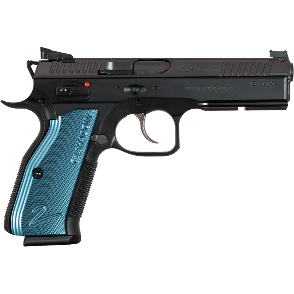 CZ Shadow 2 Pistol 9 mm 4.89 in. Black/Blue Grips 17+1 rd.