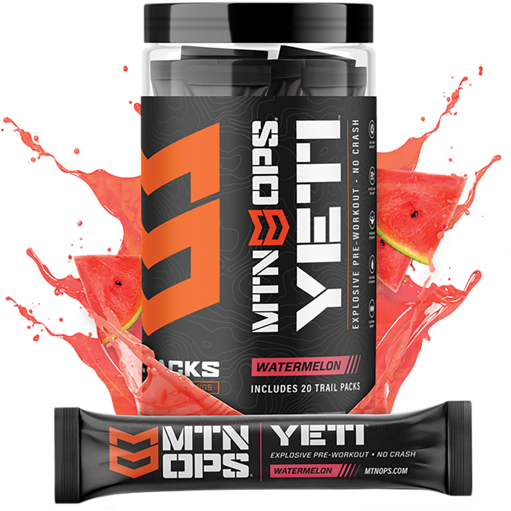 MTN OPS Yeti Preworkout Watermelon Trail Packs 20 ct.