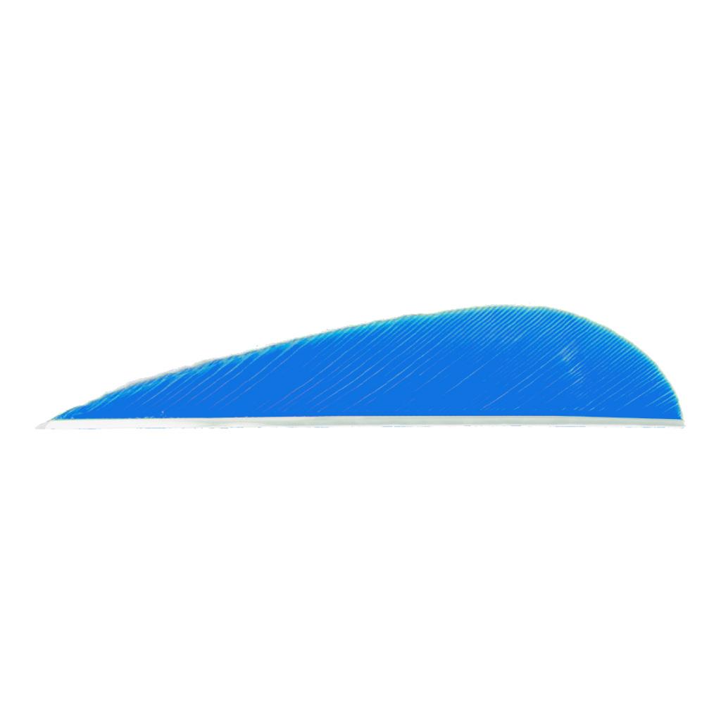 Trueflight Parabolic Feathers Blue 3 in. RW 100 pk.