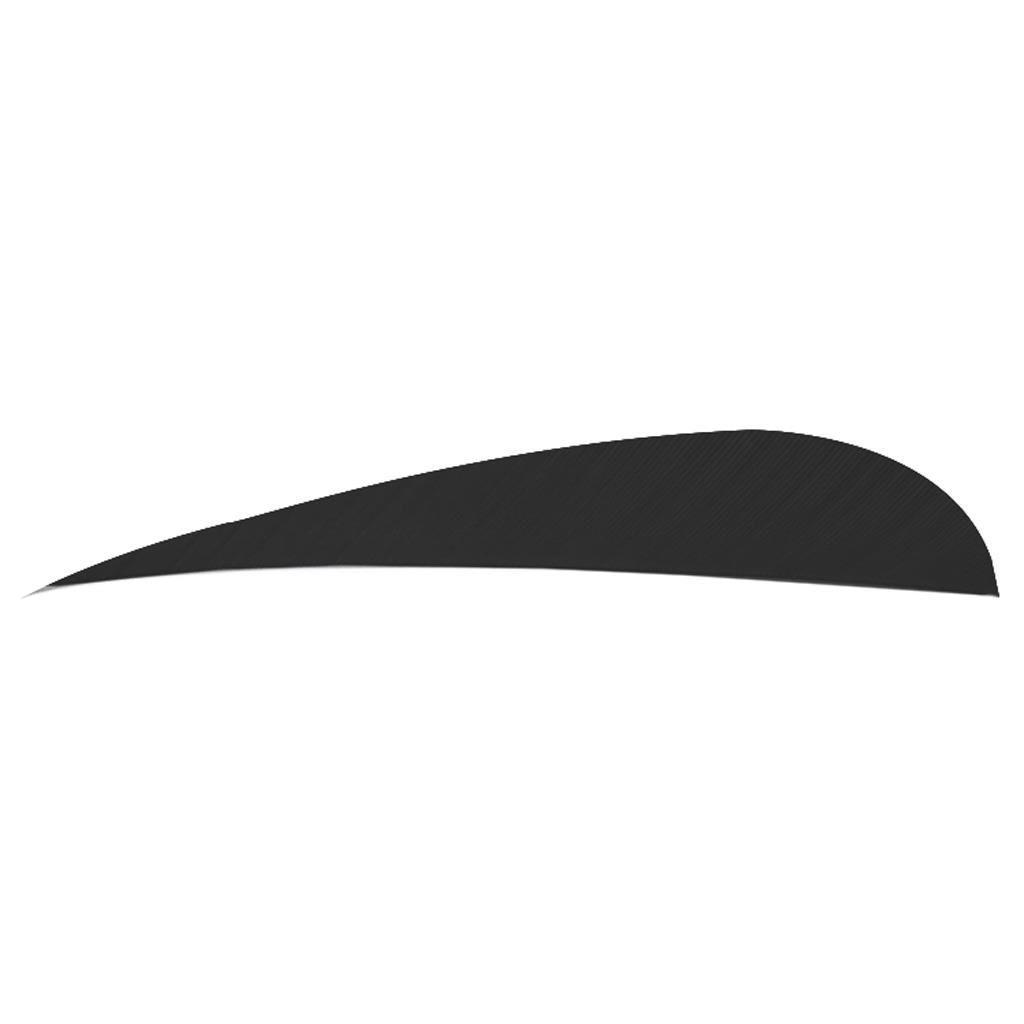 Trueflight Parabolic Feathers Black 4 in. RW 100 pk.