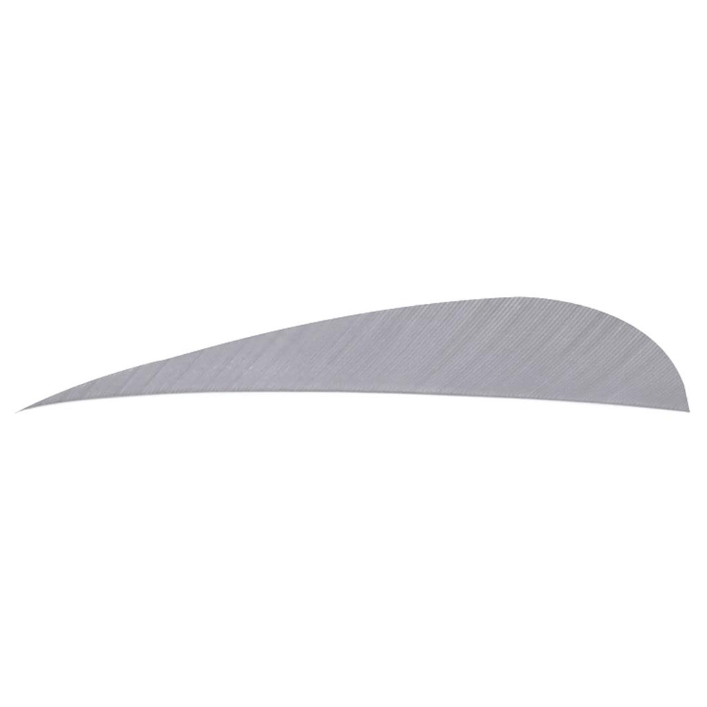 Trueflight Parabolic Feathers Grey 4 in. RW 100 pk.