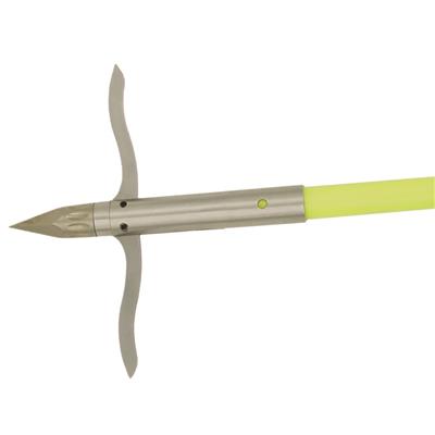 Muzzy Classic Fish Arrow Chartreuse with Iron 2 Barb Point