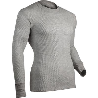 Indera Cotton Heavyweight Thermal Shirt Heather Grey Medium