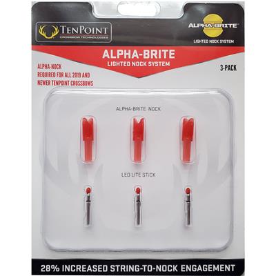 TenPoint Alpha Brite Lighted Nock Kit .297 Red 3 pk.