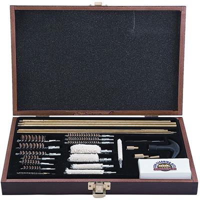 Gunmaster Deluxe Universal Gun Cleaning Kit Wooden Case 35 pc.