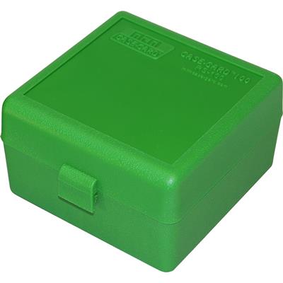 MTM Case-Gard 100 Series Ammo Box Small Rifle Green 100 rd.