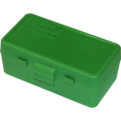 MTM Handgun Ammo Box .38 Special- .357 Mag Green 50 rd.