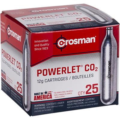 Crosman Powerlet CO2 Cartridges 25 pk.