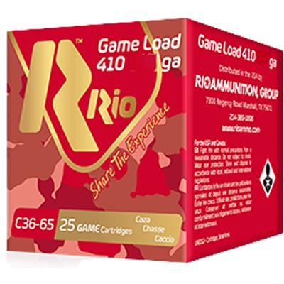 Rio Game Load 19 Game Loads 410 ga. 3 in. 11/16 oz. 6 Shot 25 rd.