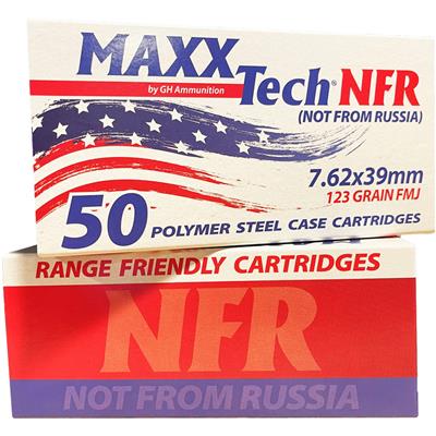 MAXXTech Steel Case Rifle Ammo 7.62x39 FMJ 123gr. 50 rd.