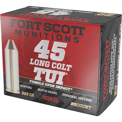 Fort Scott Munitions Pistol Ammo 45 Long Colt 225 gr. TUI 20 rd.