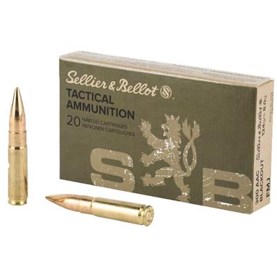 Sellier & Bellot Rifle Ammo 300 Blackout 124 gr. FMJ 20 rd.