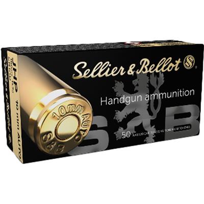 Sellier & Bellot Pistol Ammo 10mm 180 gr. JHP 50 rd.