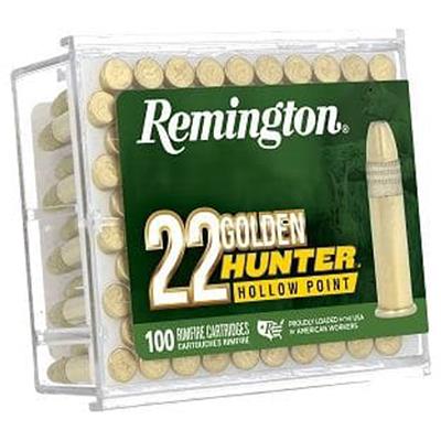 Remington Golden Hunter Rimfire Ammo 22 LR. 40 gr. Plated Hollow Point 100 rd.