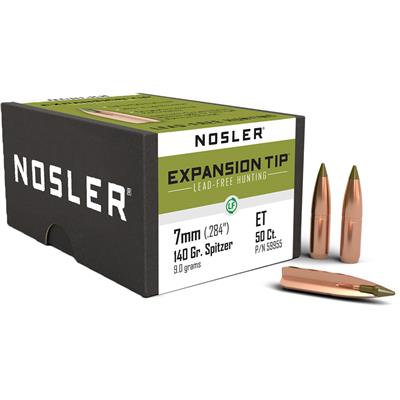 Nosler Expansion Tip Bullet 7mm. 140 gr. Spitzer Point 50 pk.