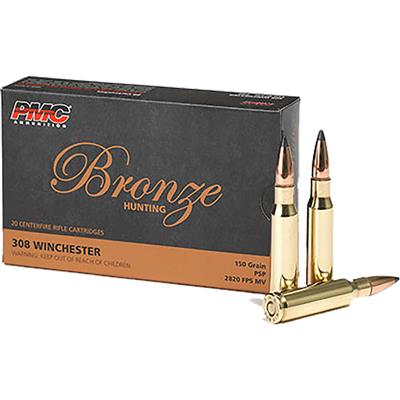 PMC Bronze Rifle Ammo 308 Win. PSP 150 gr. 20 rd.