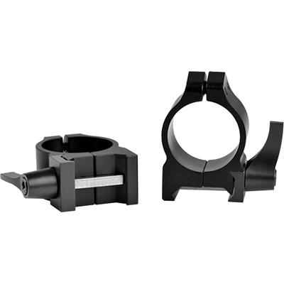 Warne Maxima Vertical Quick Detach Scope Rings Matte Black 1 in. Low