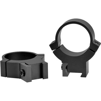 Warne Maxima Horizontal PA Rimfire Scope Rings 3/8 Dovetail Matte Black 1 in. High