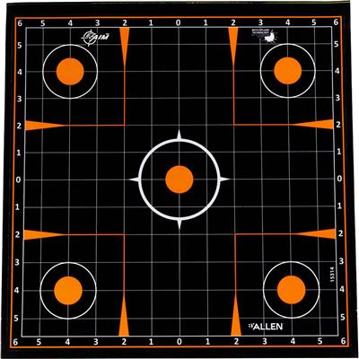 EzAim Splash Sight-In Grid Adhesive Targets 12x12 5 pk.