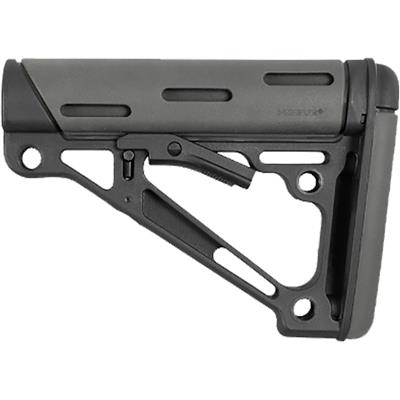 Hogue OverMolded Collapsible Buttstock Grey fits Mil-Spec Buffer Tubes