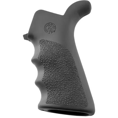 Hogue AR-15 Rubber Beavertail Grip Grey w/ Finger Grooves