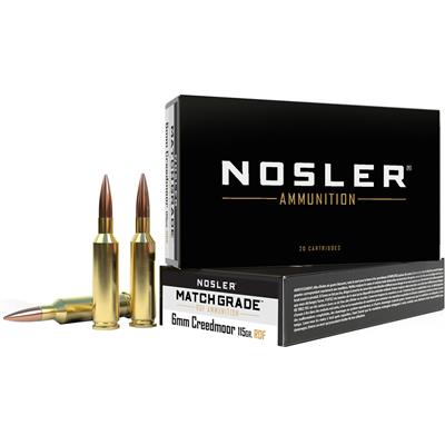 Nosler Match Grade Rifle Ammunition 6mm Creedmoor 115 gr. RDF HPBT 20 rd.