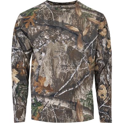 Habit Bear Cave Camo Tee Long Sleeve Realtree Edge Medium