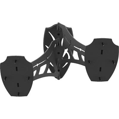 Skull Hooker Dual Shoulder Mount Black