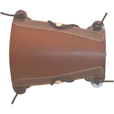 Bateman Traditional Leather Armguard Brown w/ Elastic Straps