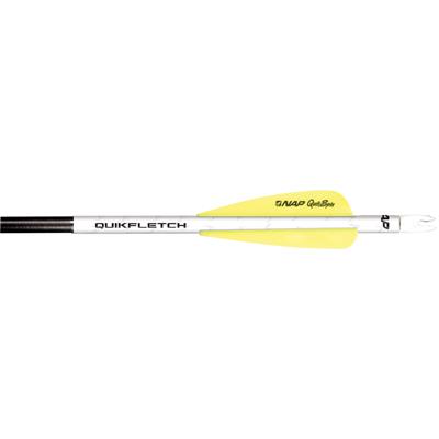 NAP Quikfletch QuickSpin 4 Fletch Rap White and Yellow 2 in.