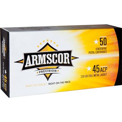 Armscor Range Pistol Ammo 45 ACP 230 gr. FMJ 50 rd.