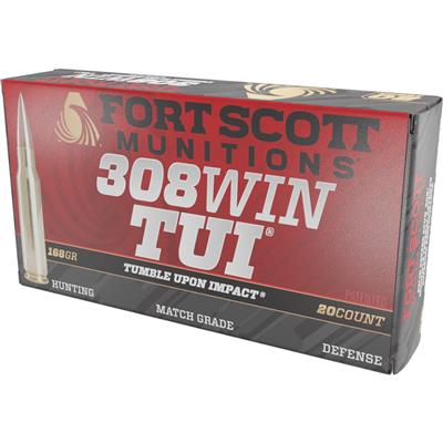 Fort Scott Munition Rifle Ammo 308 Win. 168 gr. TUI 20 rd.