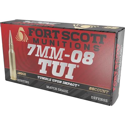 Fort Scott Munitions Rifle Ammo 7mm-08 120 gr. TUI  20 rd.