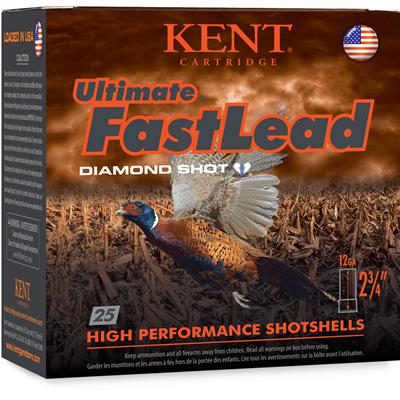 Kent Ultimate Fast Lead Upland Load 12 ga. 2.75 in. 1 1/4 oz. 4 Shot 25 rd.