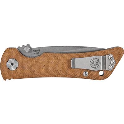 Southern Grind Spider Monkey Folding Knife 3.25 in. Tanto Stain w/ Micarta Handle