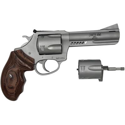 Charter Arms Double Dog Revolver 357 MAG / 9mm 4.2 in Stainless / Walnut 5 rd.