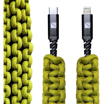 Dark Energy Lightning to C Paracord Cable  Green