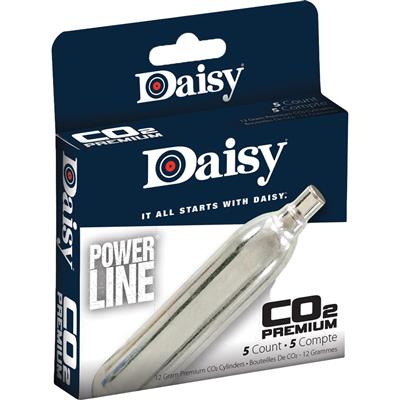 Daisy Powerline Premium CO2 Cylinders 12g 5 pk.