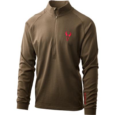 Badlands Pecora Heavyweight Merino 1/4 Zip MUD Small