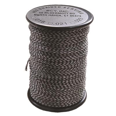 BCY 62 Braided Center Serving Black/White .018 100 yds.