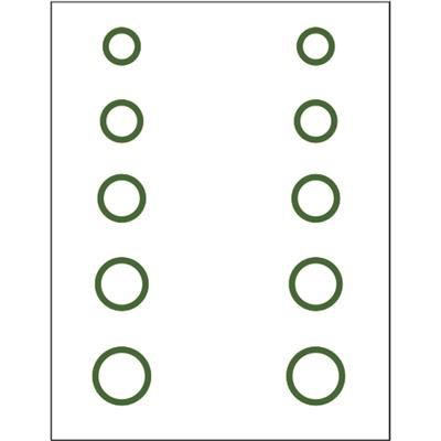 Gunstar Mini Circles Target Reticle Set Green