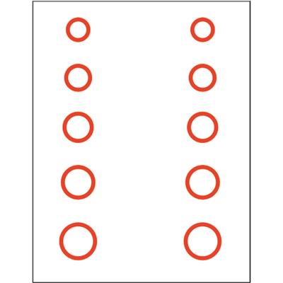 Gunstar Mini Circles Target Reticle Set Orange