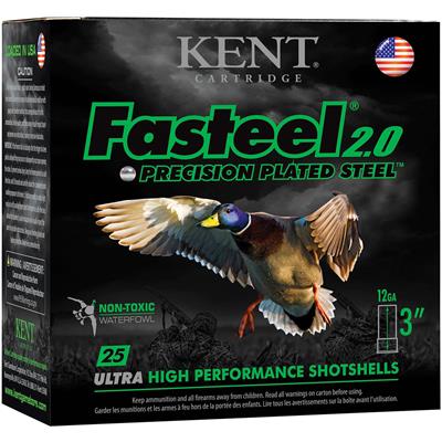 Kent Fasteel 2.0 Precision Plated Steel Load 12 ga. 3 in. 1 3/8 oz. BB Shot 25 rd.