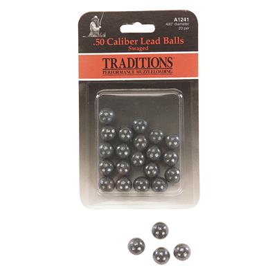 Traditions Swaged Round Balls .50 cal. 20 pk.