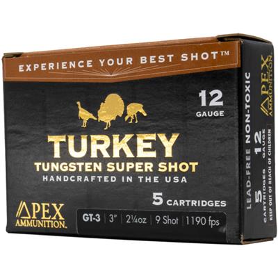 Apex Turkey TSS Shotgun Ammo 12 ga. 3 in. 2-1/4oz #9 shot  5 rd