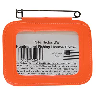 Rickards Hunting License Holder Single Orange