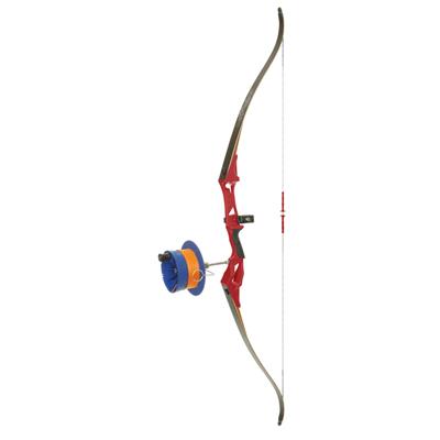 Fin Finder Bank Runner Recurve Package Red with Sidewinder Reel RH