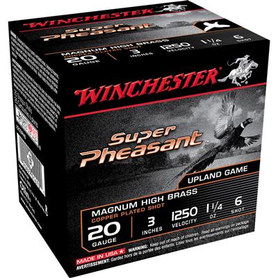 Winchester Super Pheasant Plated High Velocity 20 ga. 3 in. 1 1/4 oz. 6 Shot 25 rd.