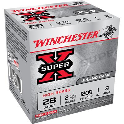 Winchester Super-X High Brass Heavy Game Load 28 ga. 2.75 in. 1 oz. 8 Shot 25 rd.